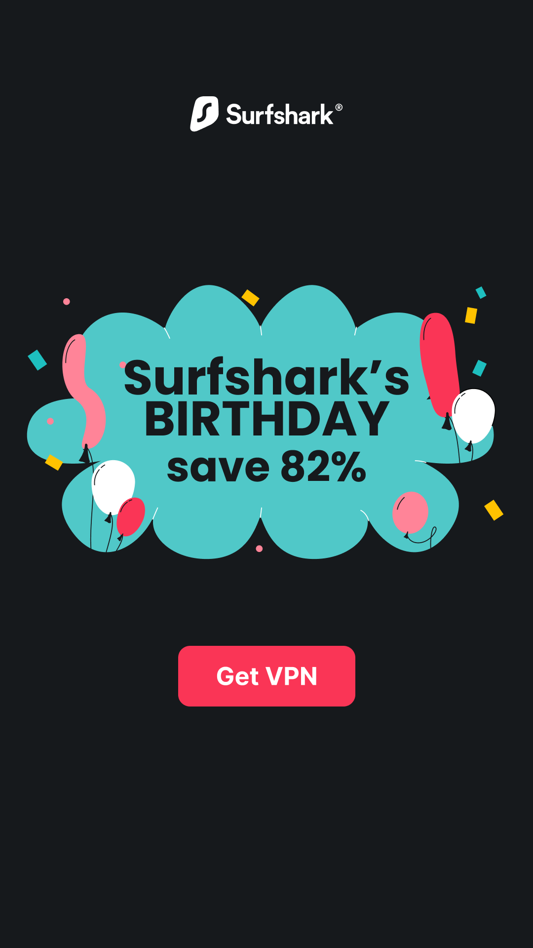 Surfshark Facebook ad