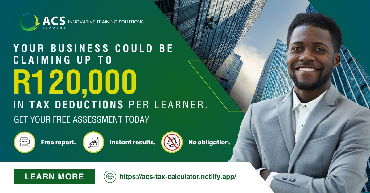 ACS Academy Facebook ad: Your business could be claiming up to R120,000 in tax…