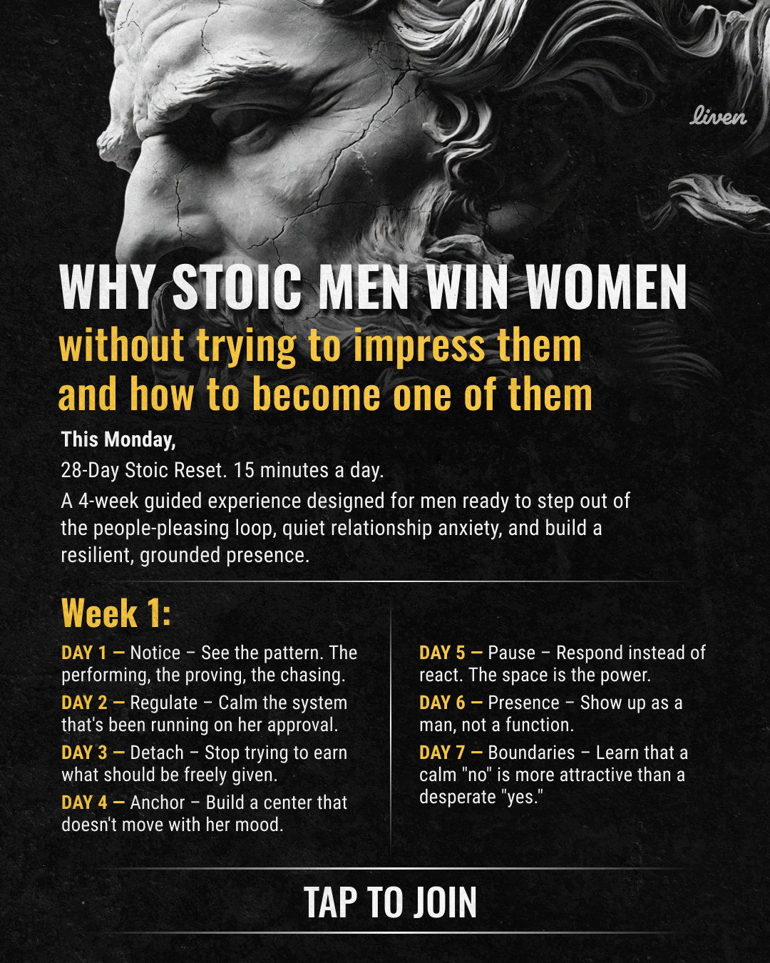 Liven: Self-Discovery Community Facebook ad