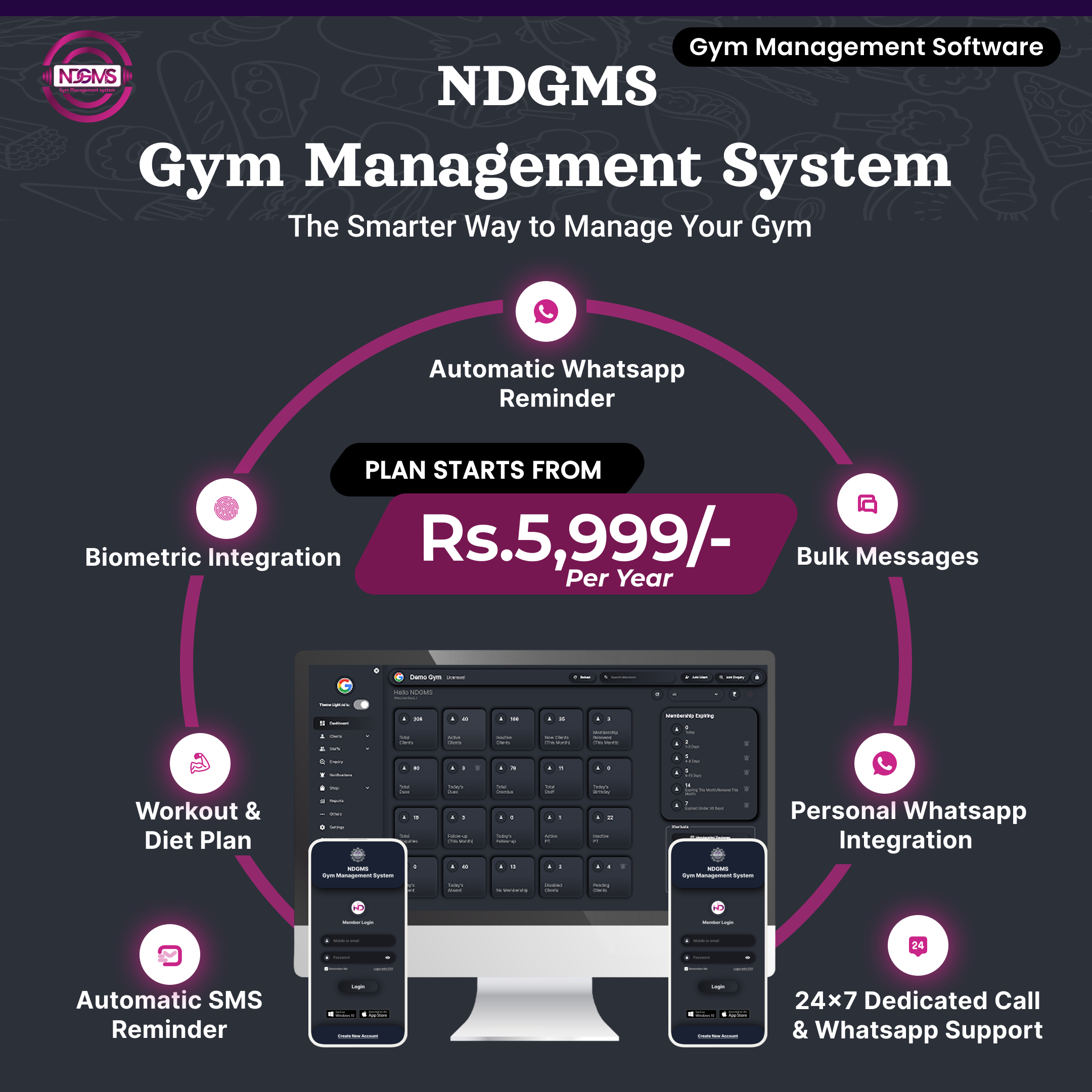 NDGMS Facebook ad: Gym Management Software