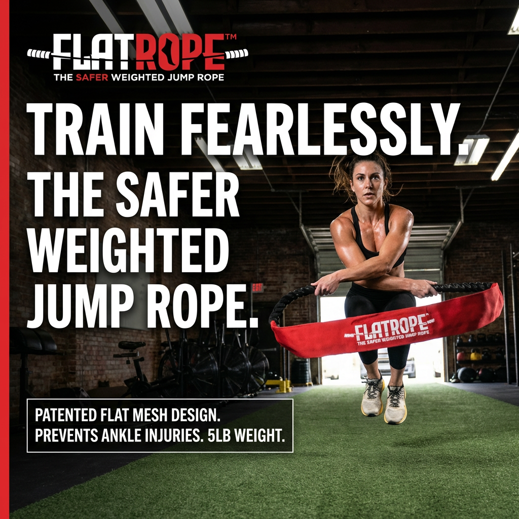 FLATROPE: The Safer Weighted Jump Rope Facebook ad: The Smarter Weighted Jump Rope