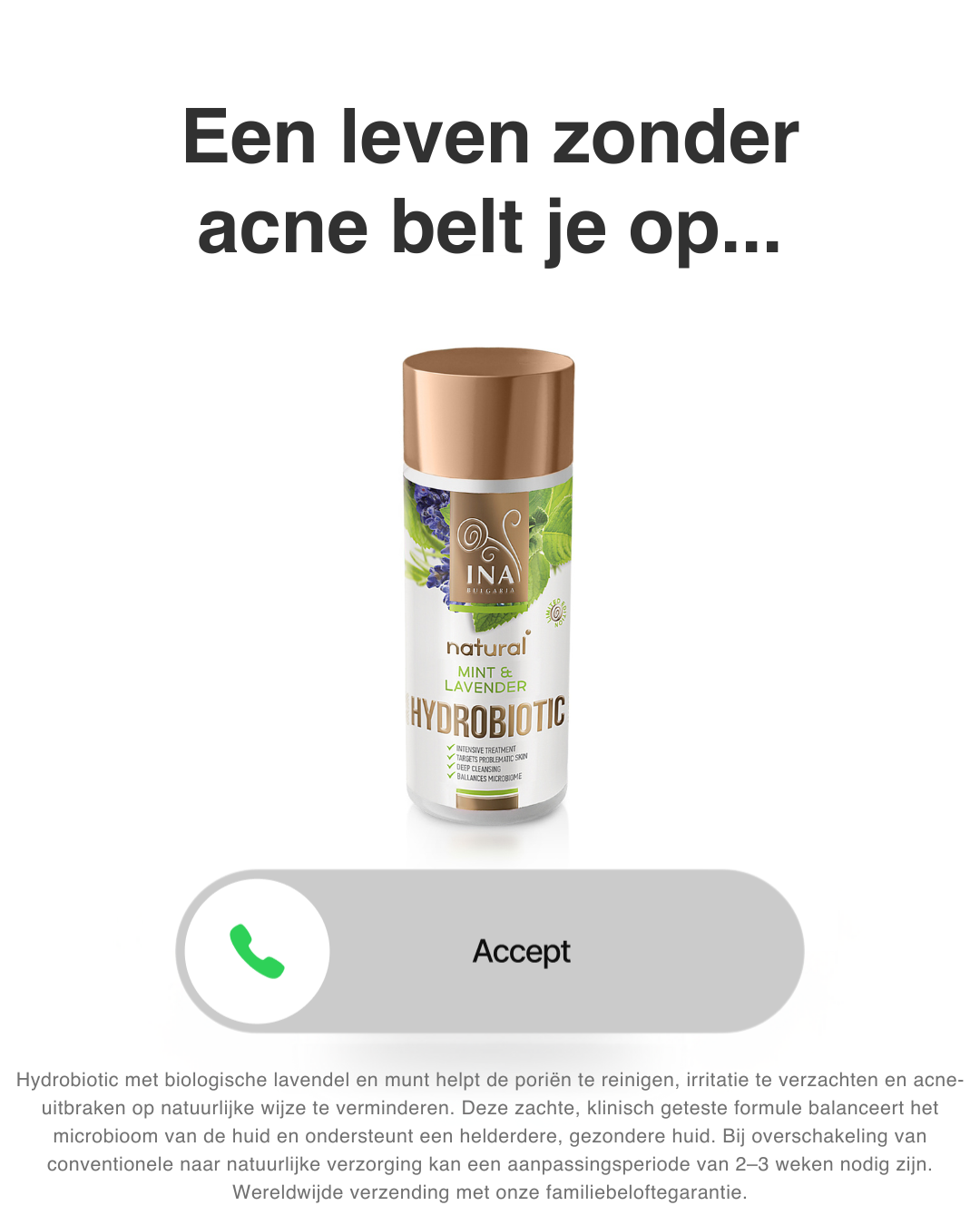 InaEssentials - Familiale online winkel voor biologische cosmetica Facebook ad