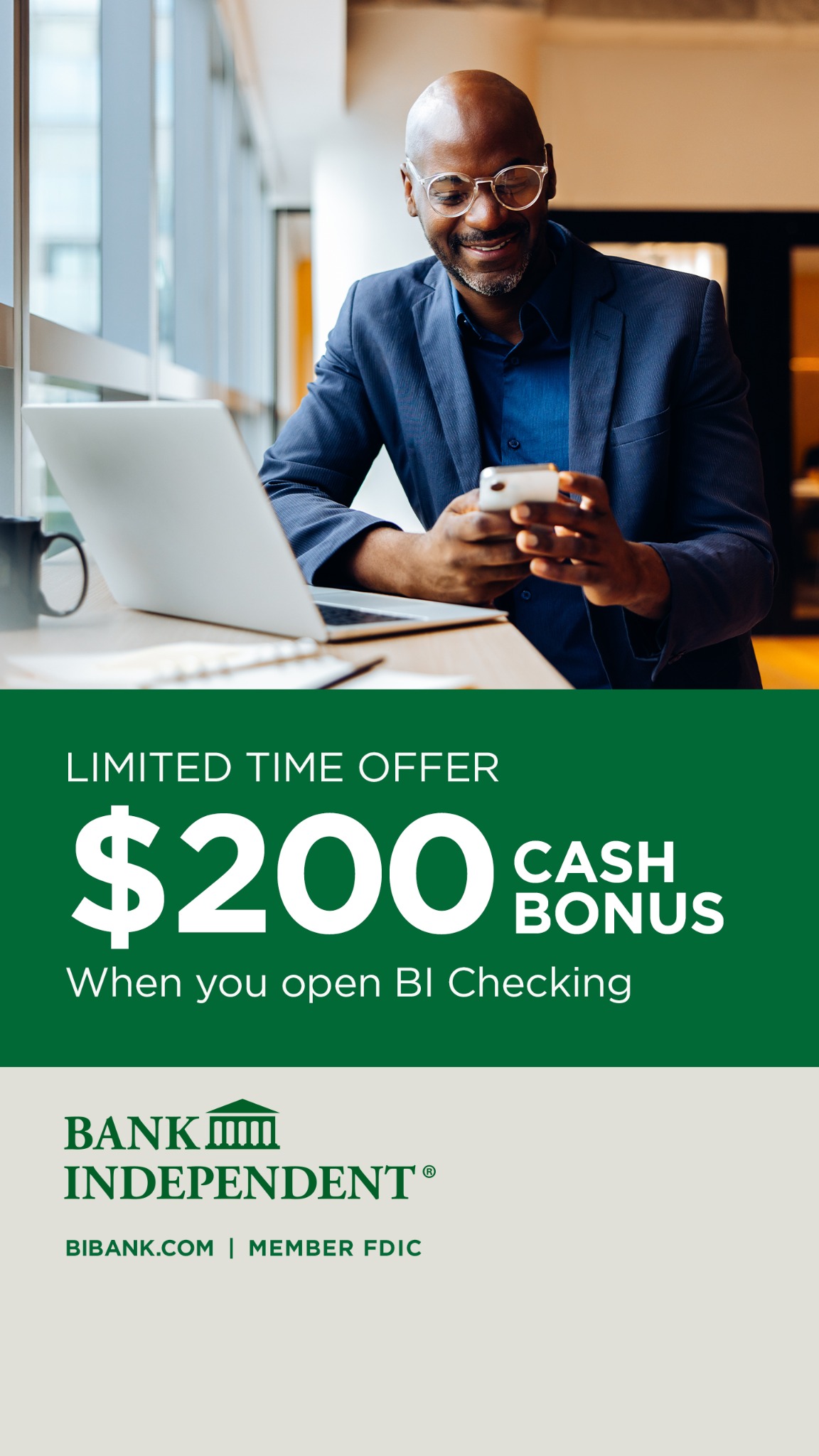 Bank Independent, Member FDIC Facebook ad from Apr 8, 2026