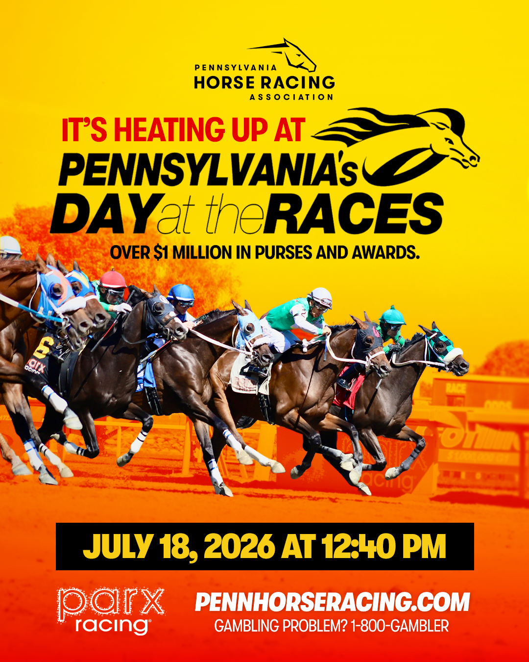 Pennsylvania Horse Racing Association Facebook ad from Jun 21, 2026