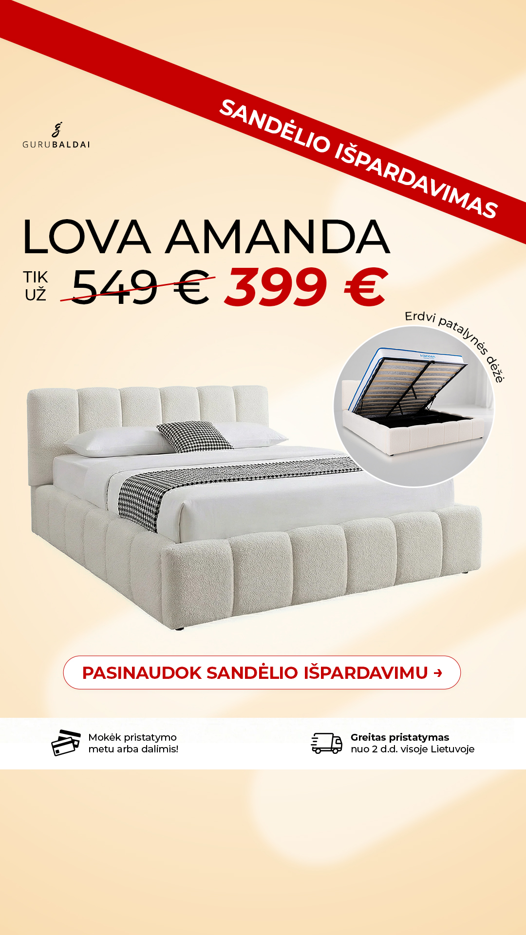 GuruBaldai.lt Facebook ad