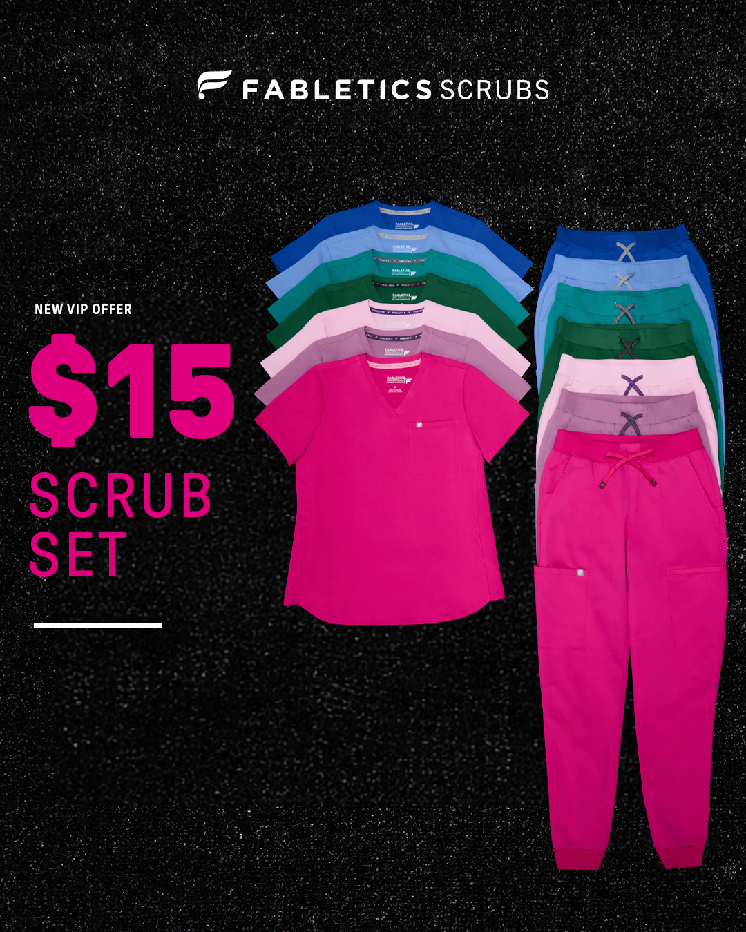 Fabletics Scrubs Facebook ad: Every Color Covered