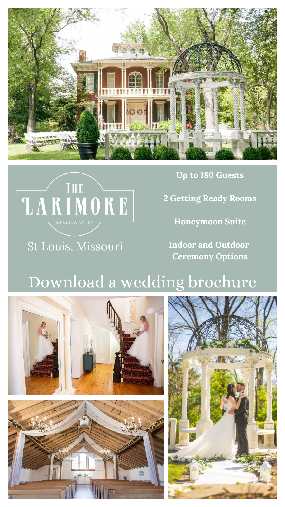 The Larimore Weddings Facebook ad from Feb 2, 2026