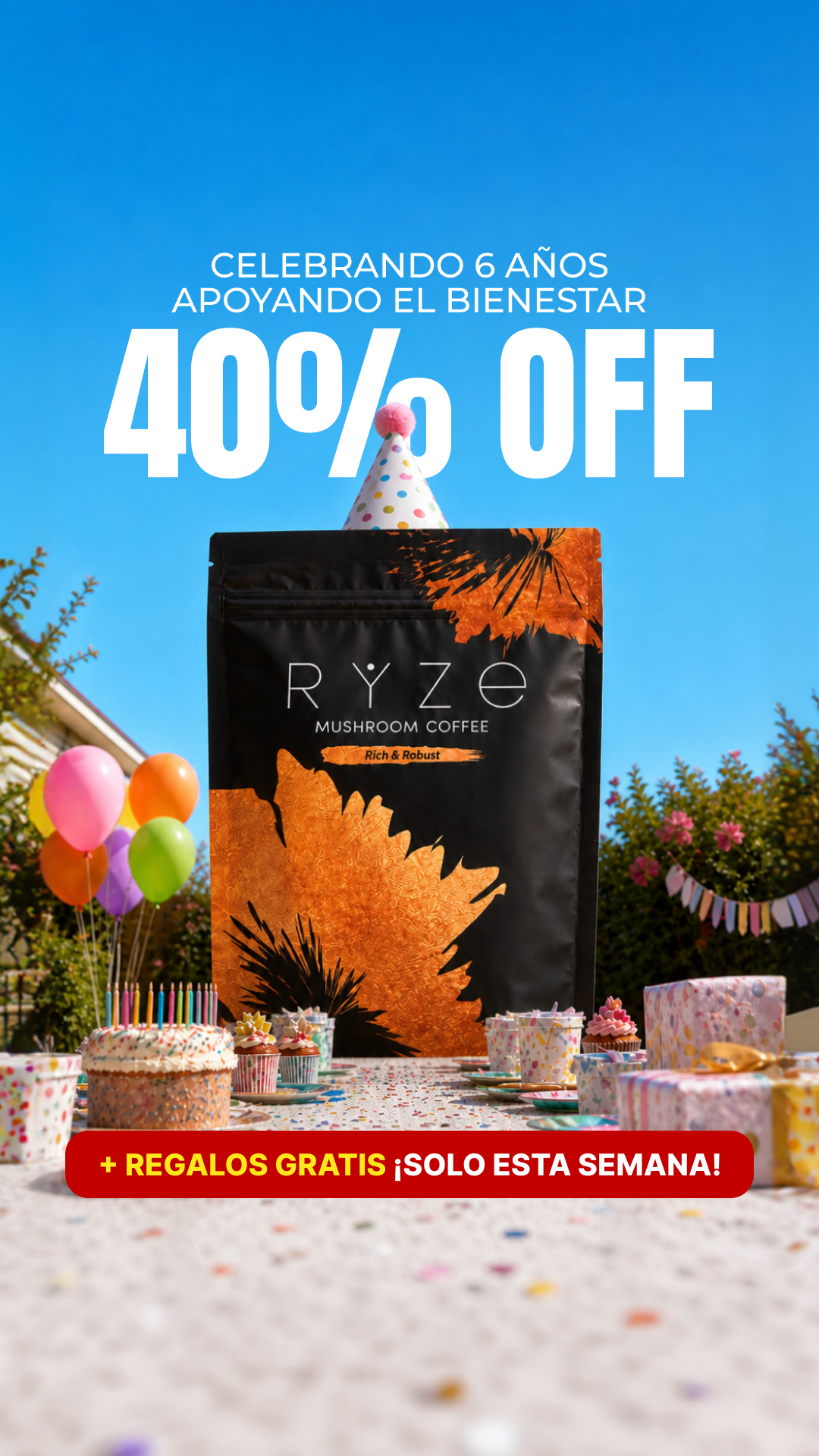RYZE Superfoods Facebook ad