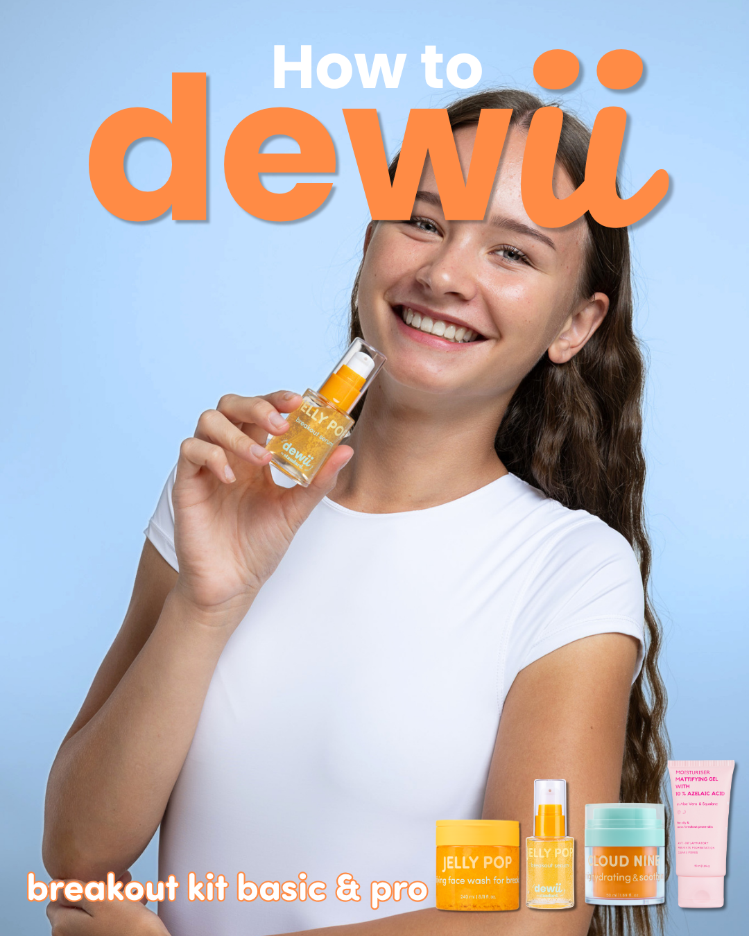 Dewii Skin Facebook ad: Meet Dewii. Skincare that grows with you.