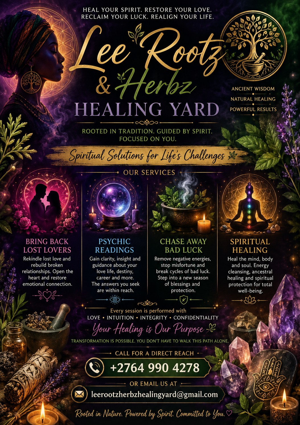 Lee Rootz & Herbz Healing Yard Ltd Facebook ad