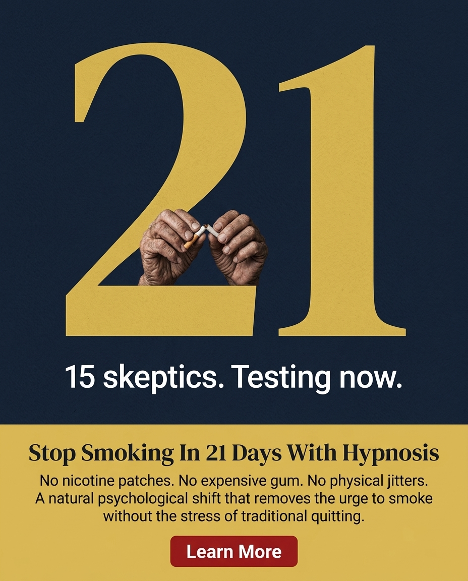 Hypnosis to Stop Smoking Facebook ad