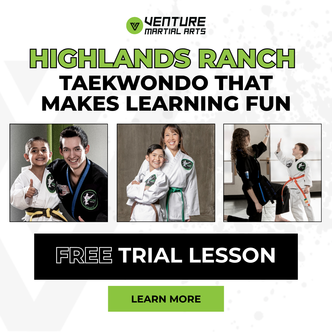 Venture Martial Arts - Highlands Ranch Facebook ad: Free Trial Taekwondo Class