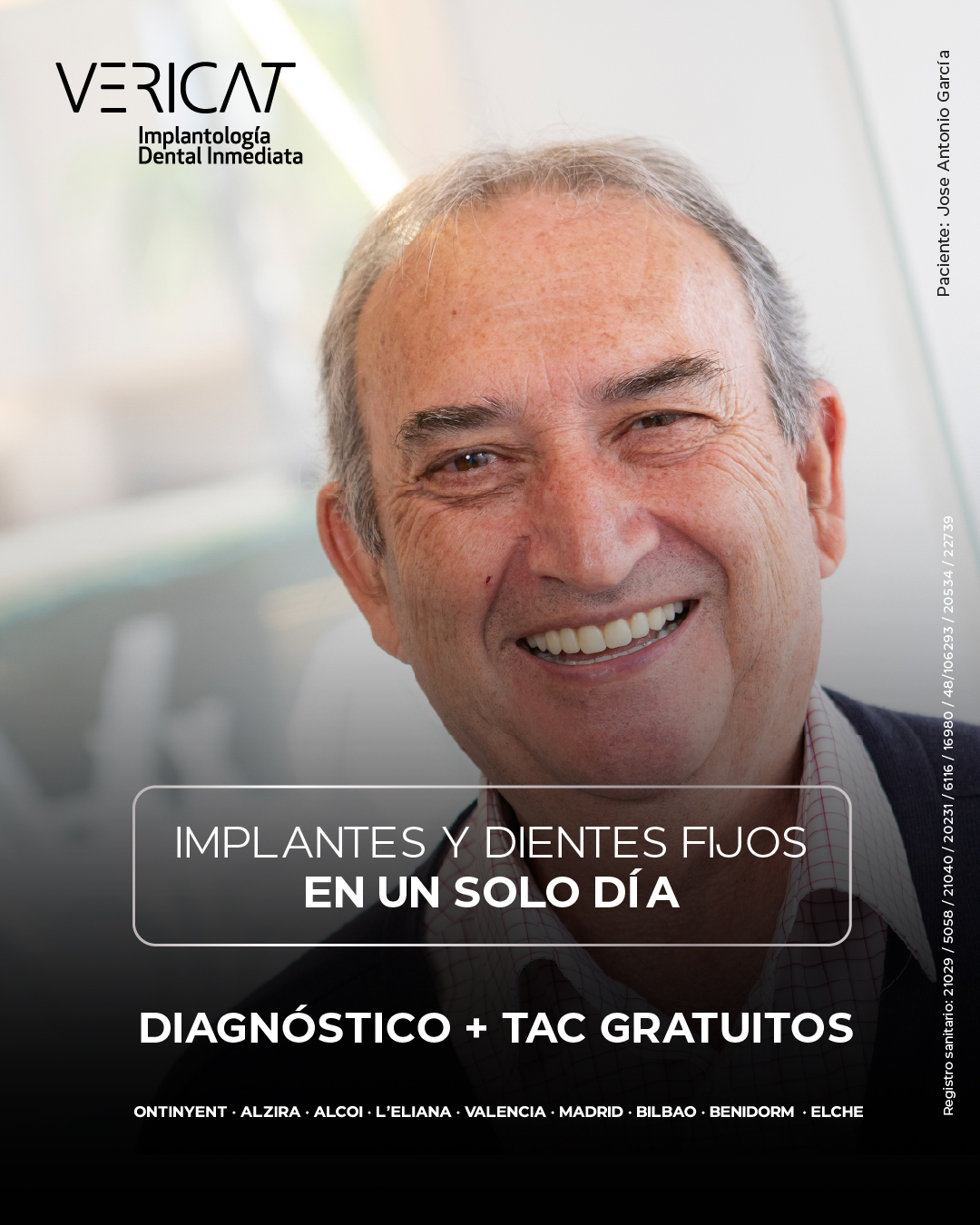 Vericat Implantología Inmediata. Clínica de implantes dentales. Facebook ad: Vericat | Implantología Dental Inmediata