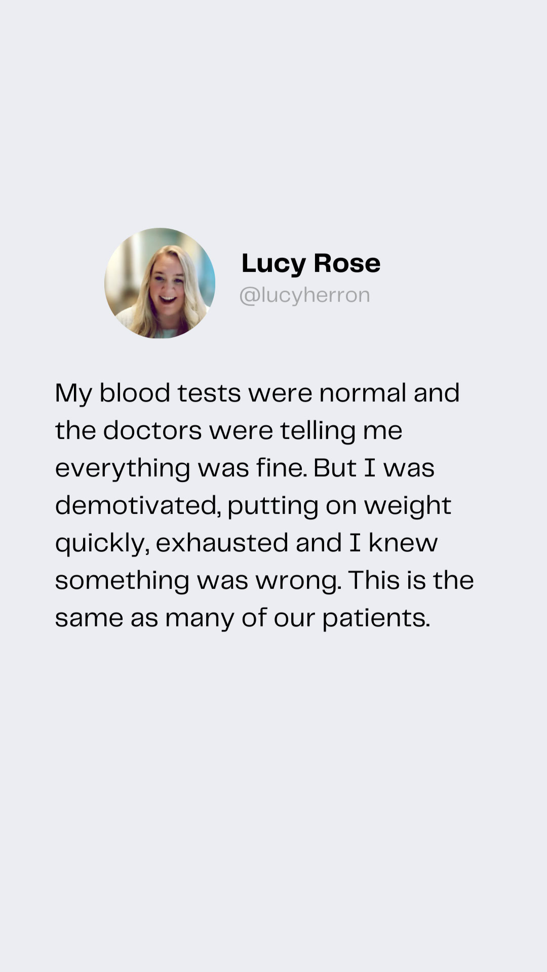 The Lucy Rose Clinic Facebook ad