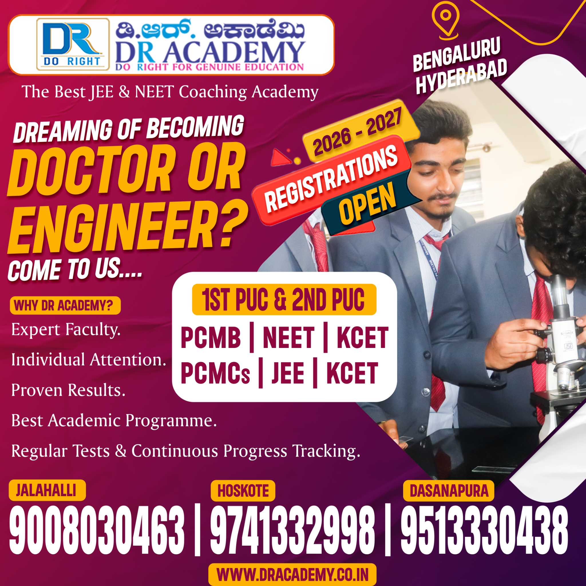 DR Academy Facebook ad