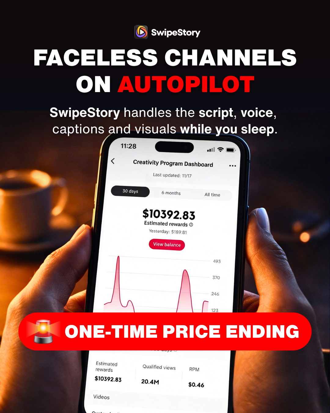 Swipe Story Facebook ad