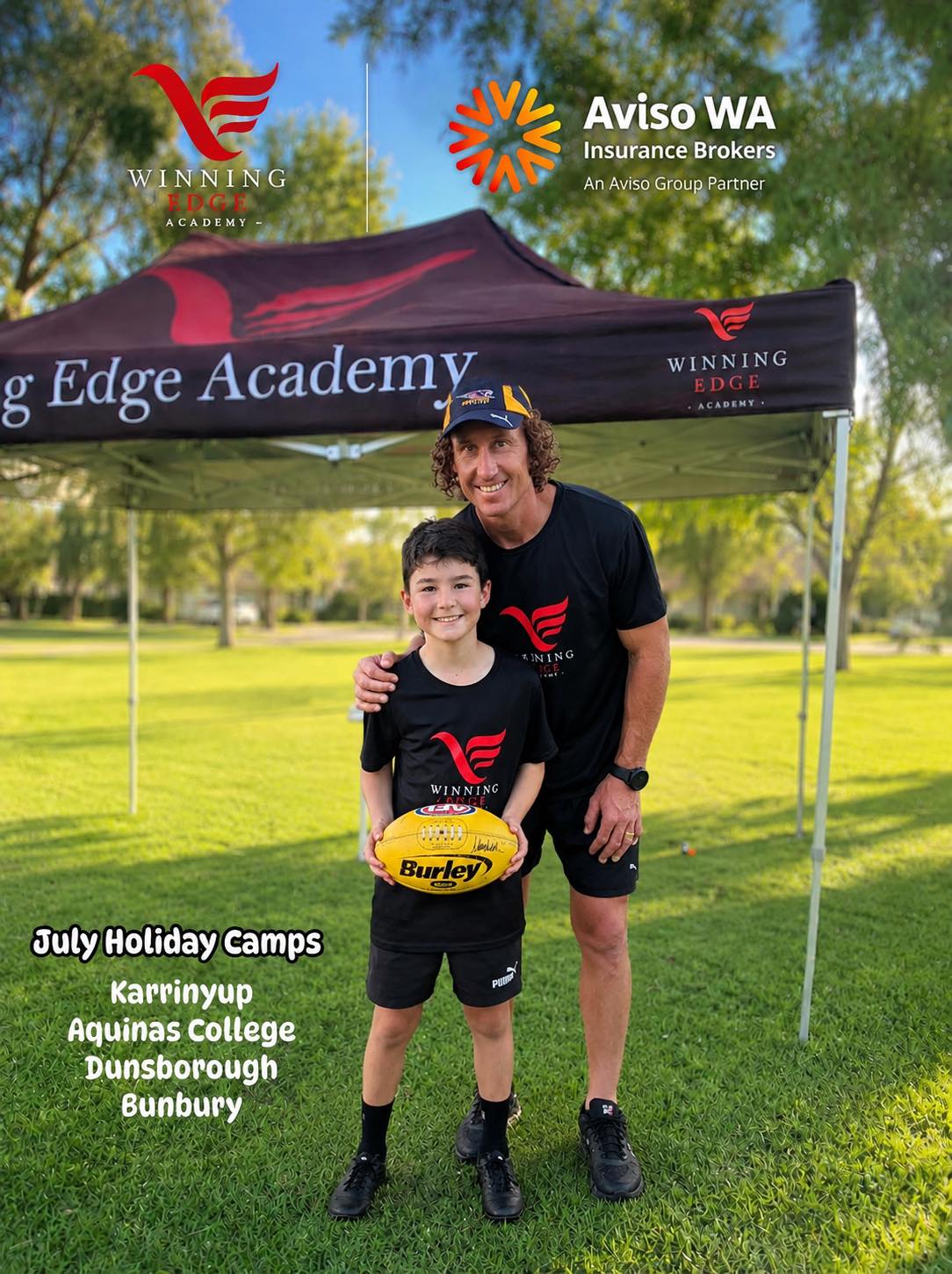 Winning Edge Football Academy Facebook ad: SOUTH WEST JULY FOOTBALL CAMPS
