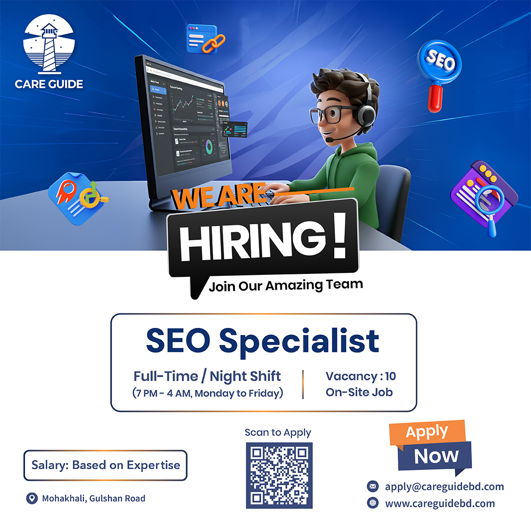 Care Guide Facebook ad: SEO Specialist (On-Site | Night Shift)