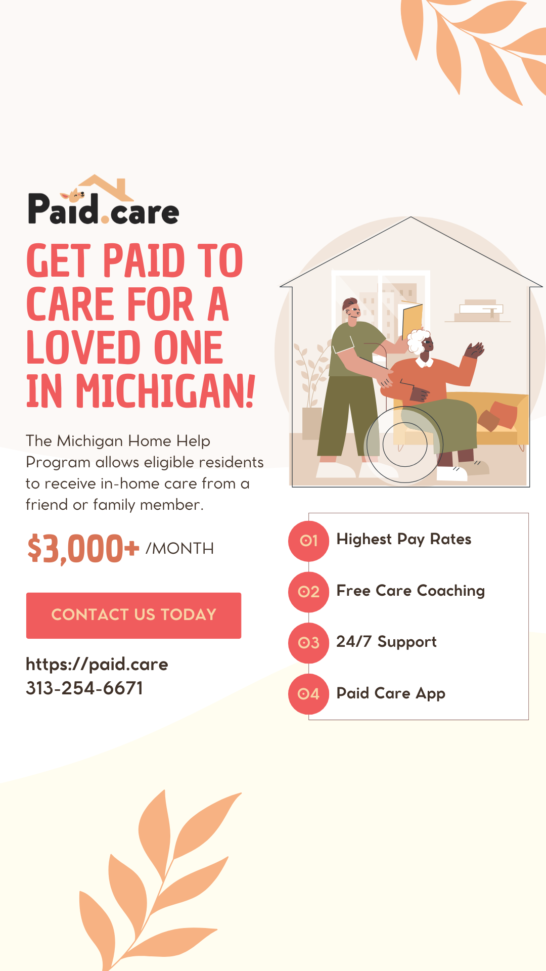 Paid Care - Michigan Facebook ad