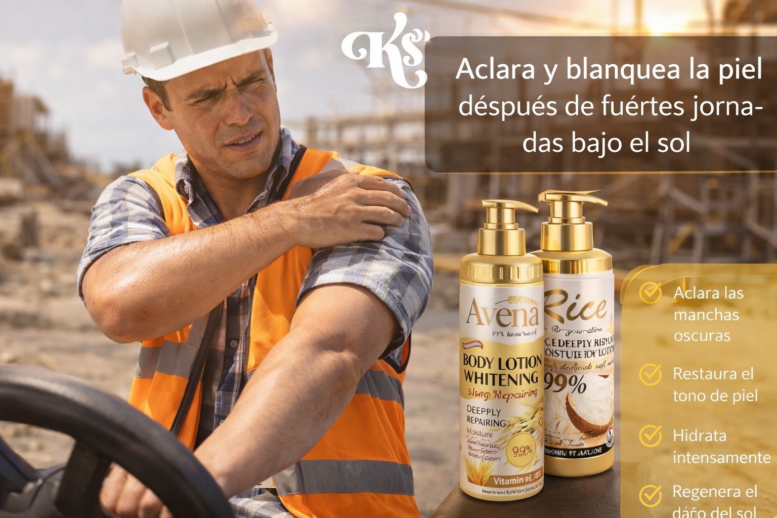 Krito Shop Facebook ad: Si trabajas todos los días bajo el sol……