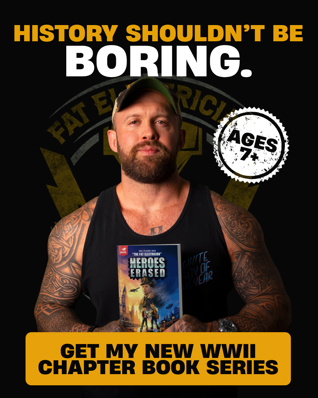 The Fat Electrician Facebook ad: Get My Brand New Book Series Today!