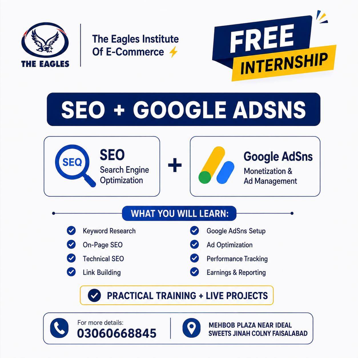 The Eagles Institute of e-commerce  Facebook ad