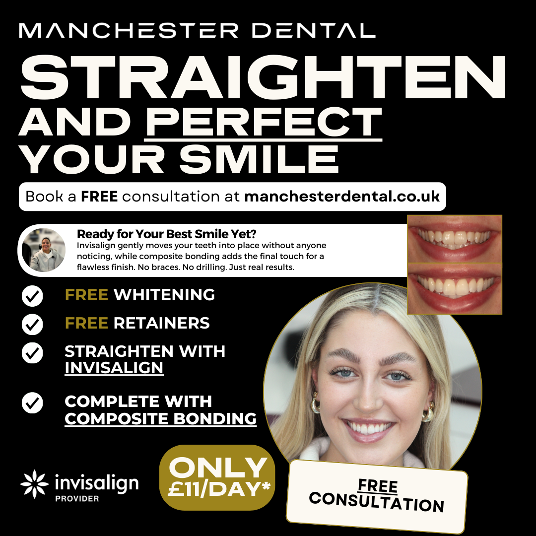 Manchester Dental Facebook ad: Straighten & Perfect Your Smile