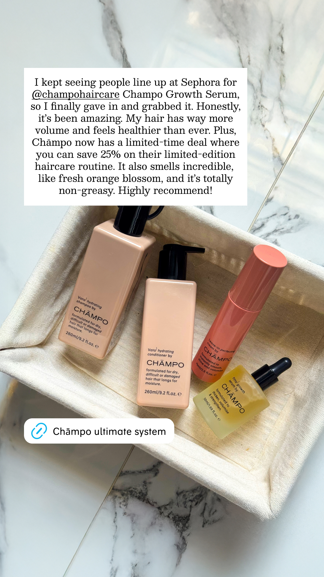 Chāmpo Haircare Facebook ad