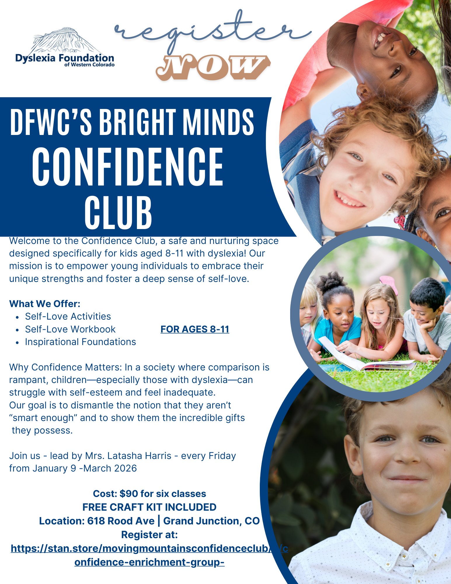 Dyslexia Foundation of Western Colorado Facebook ad: Confidence Club Enrichment Group by…