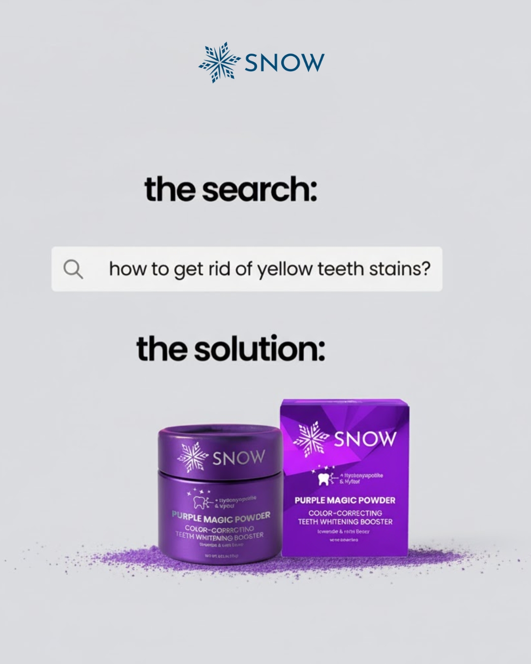SNOW Teeth Whitening Facebook ad
