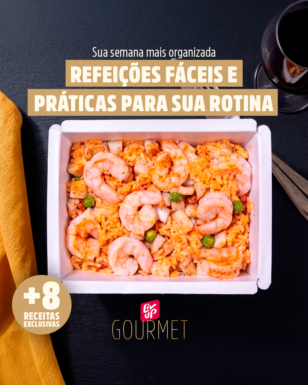 Liv Up Facebook ad: Feitas por chefs, direto para sua mesa!