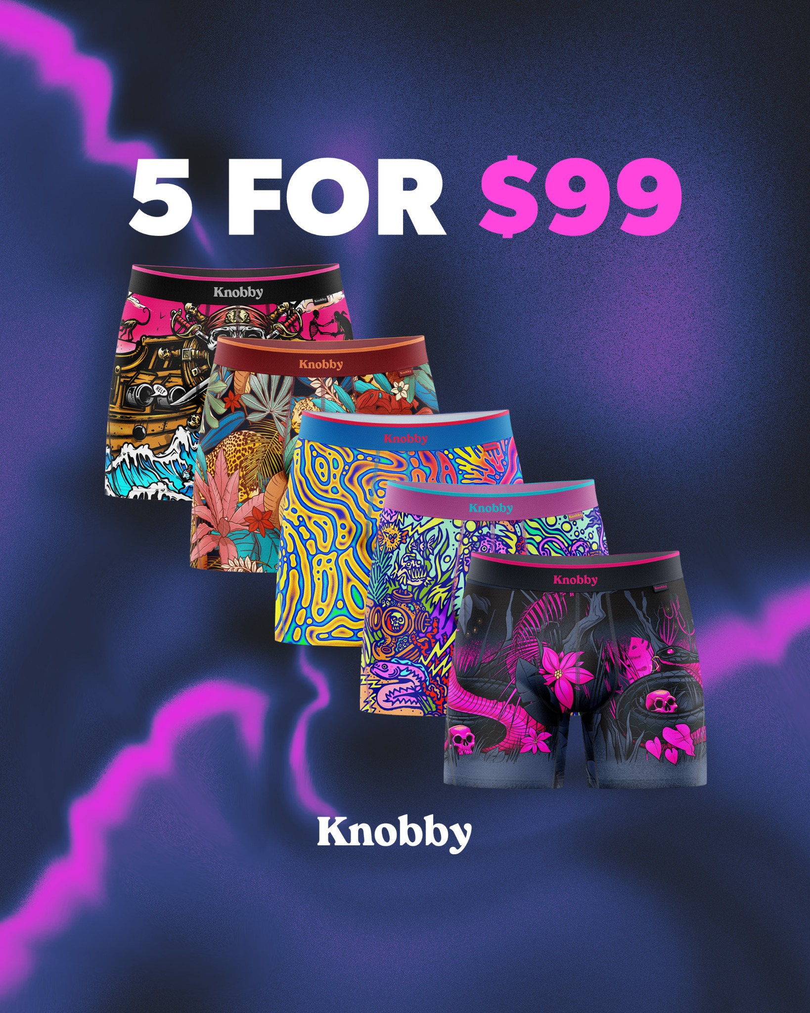 Knobby Facebook ad: Rated 5-STARS by over 1 Million Happy Bums