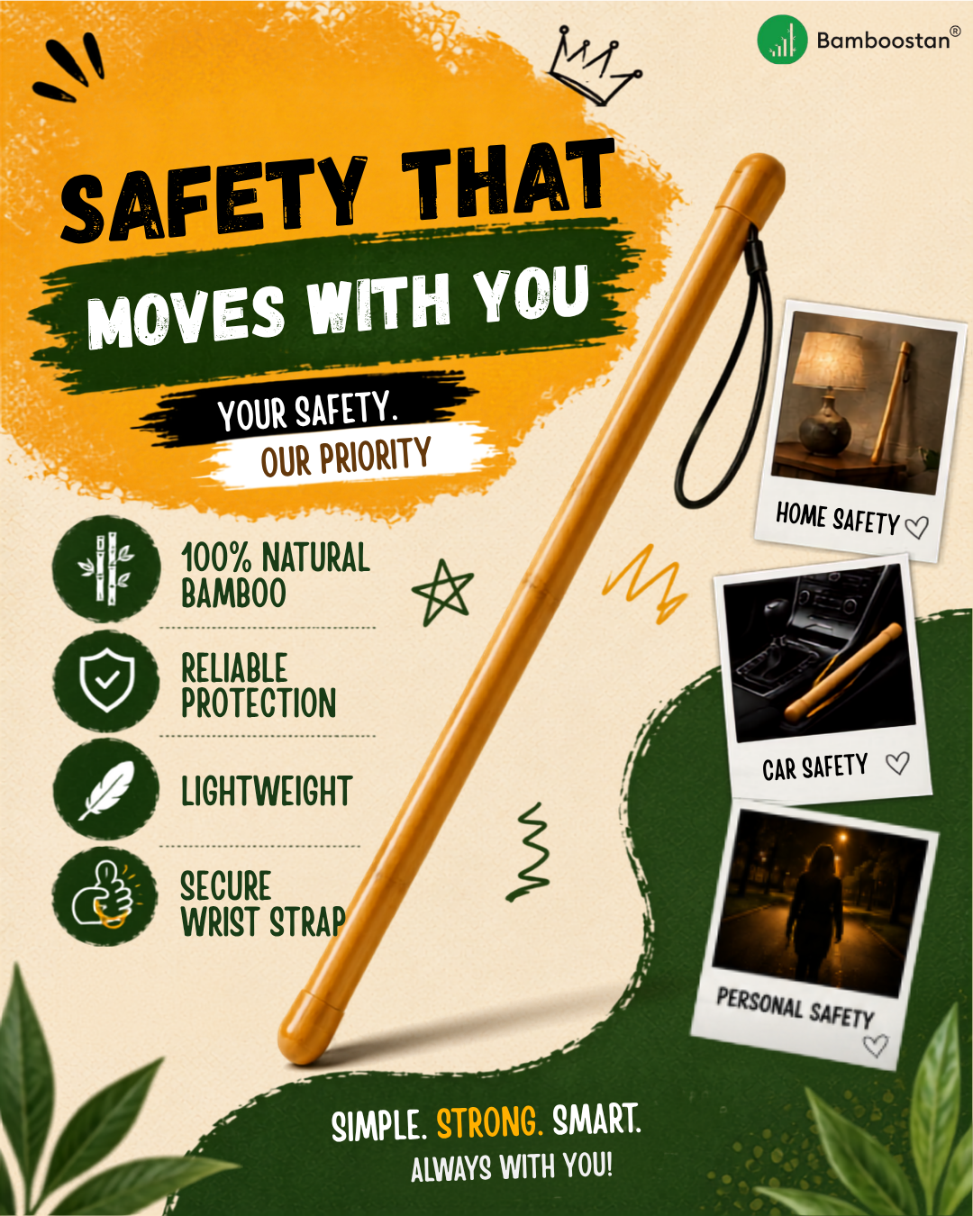 Bamboostan Facebook ad: Safety That Moves With You
