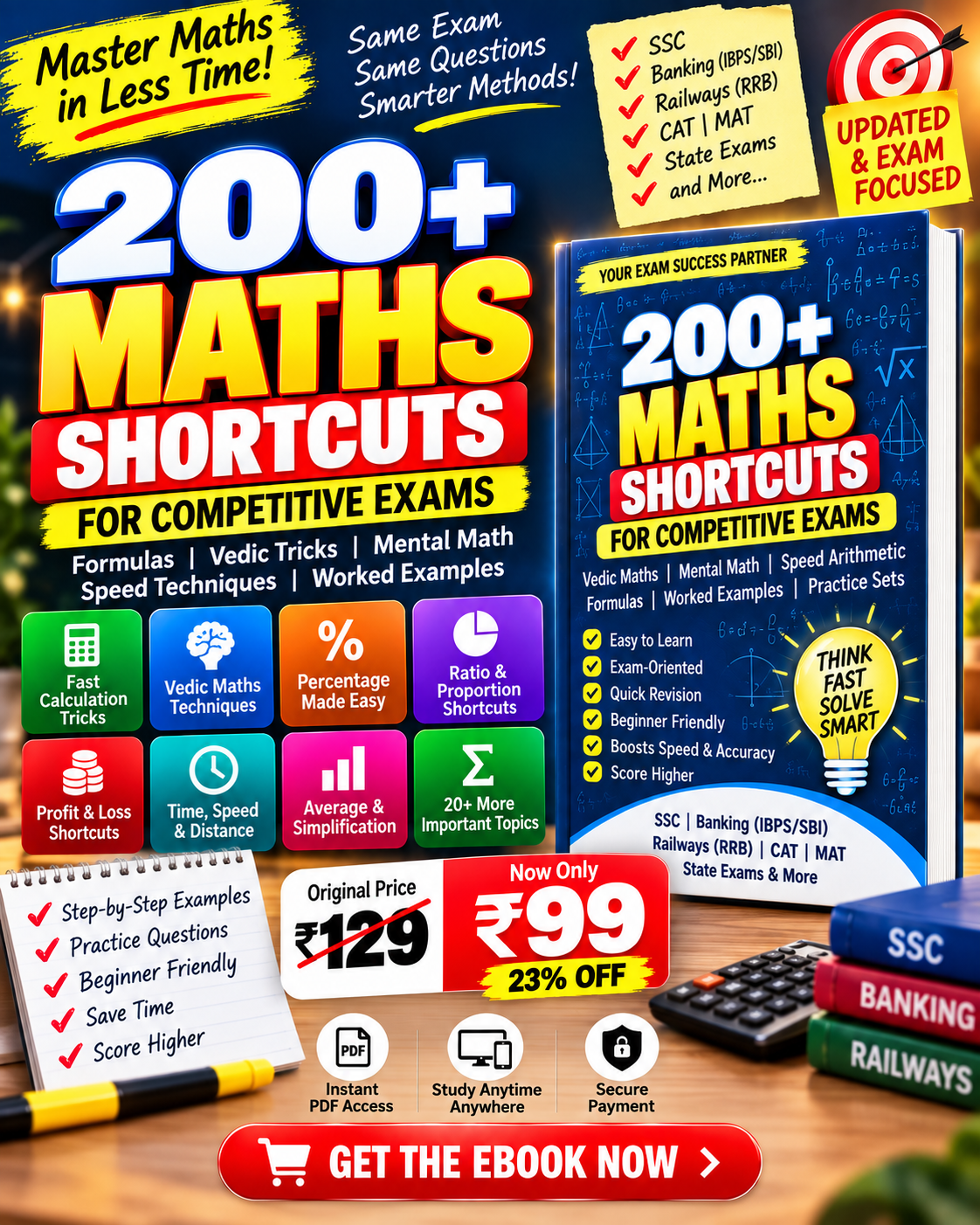 Smart India Market Facebook ad: Stop solving Maths the long way!