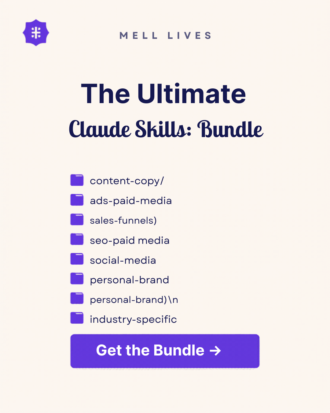 Travis Stephenson Facebook ad: 1900+ Claude Skills for just $15