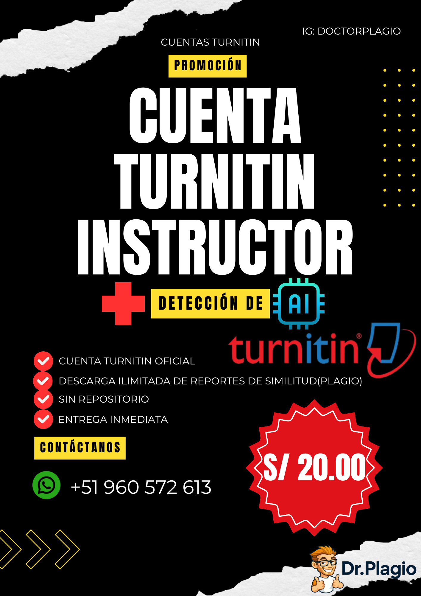 Doctor Plagio Facebook ad