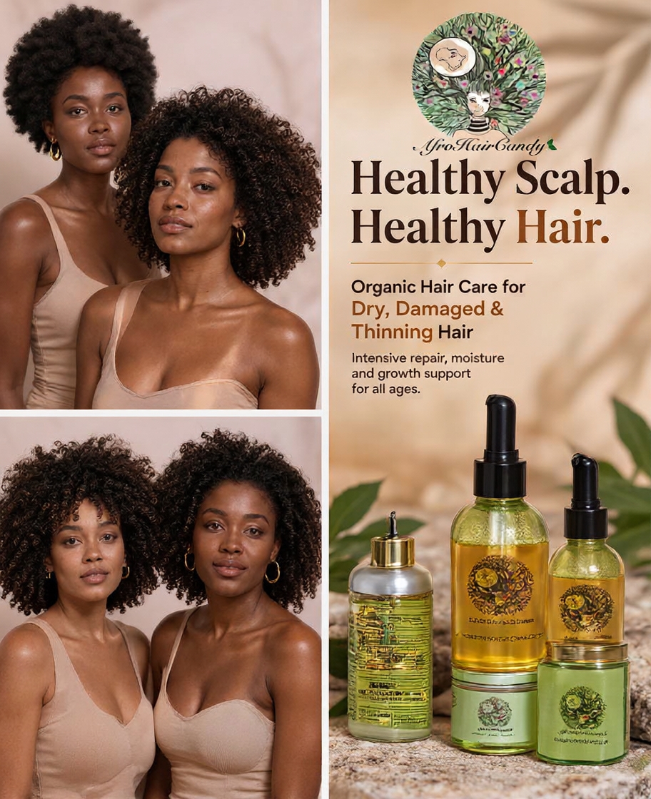 afrohaircandy Facebook ad: Natural Hair Care for Healthier-Looking Hair