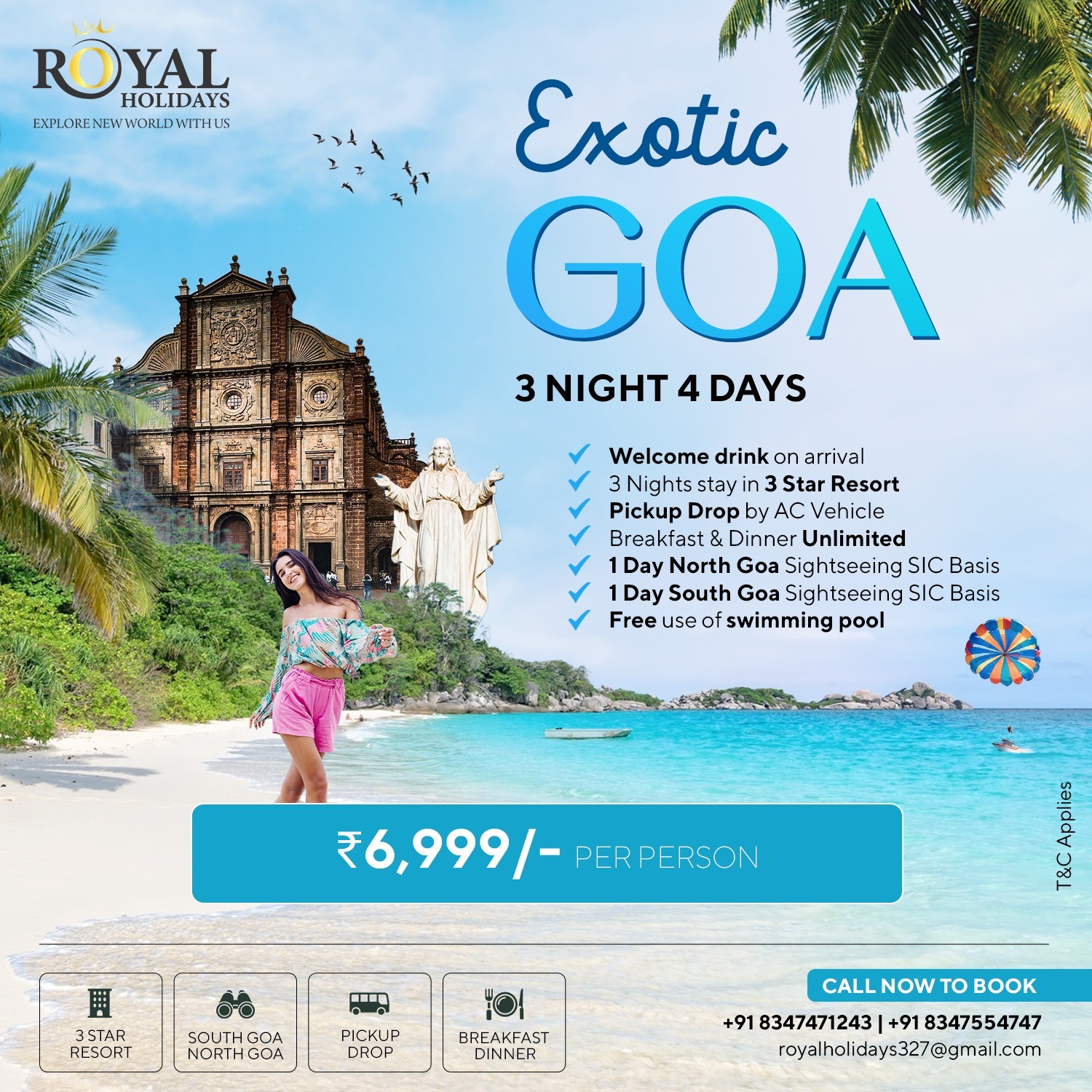 Royal Holidays Ahmedabad Facebook ad: BOOK NOW LIMITED PERIOD OFFER