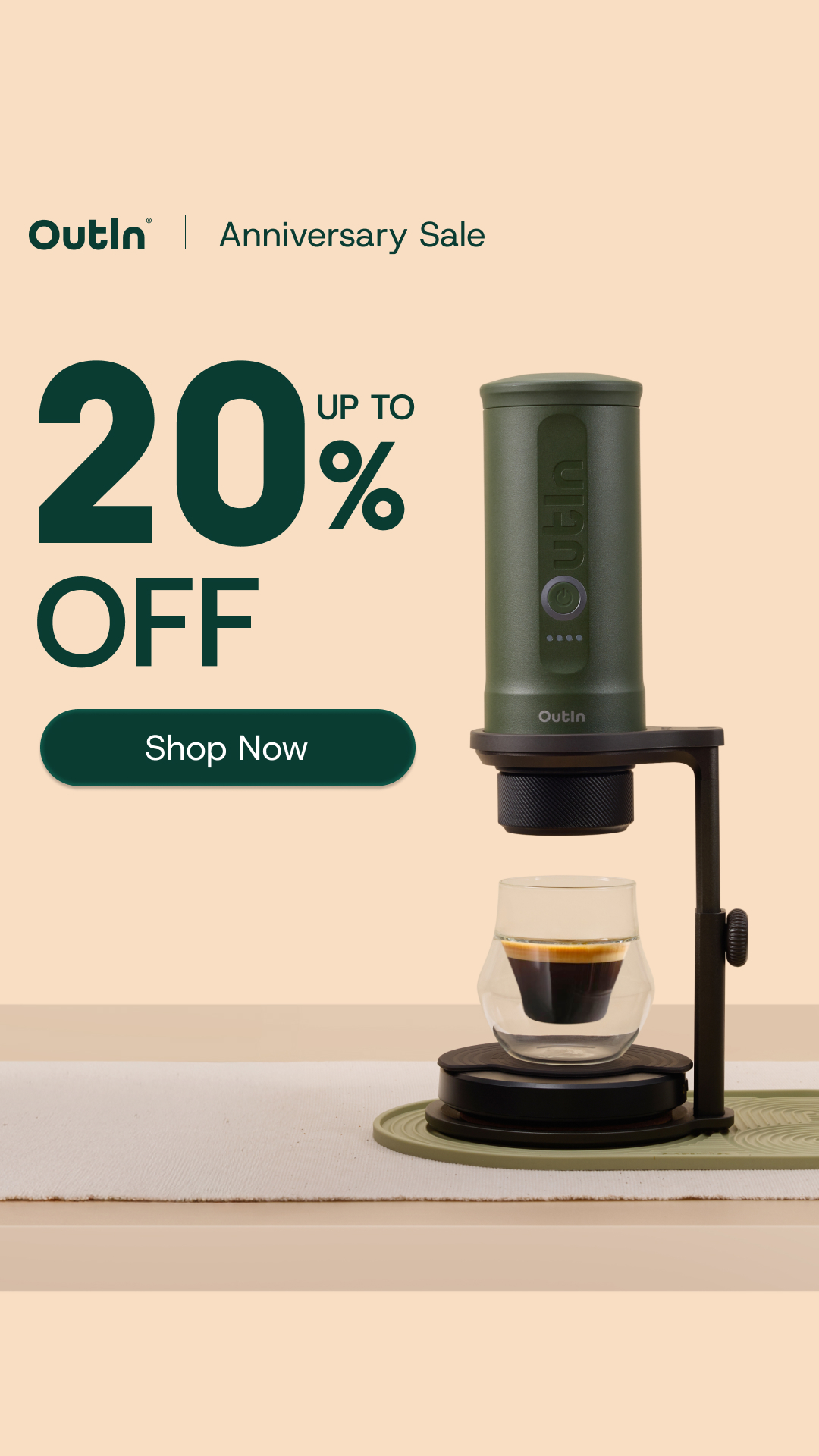 Outin Portable Electric Espresso Machine Facebook ad