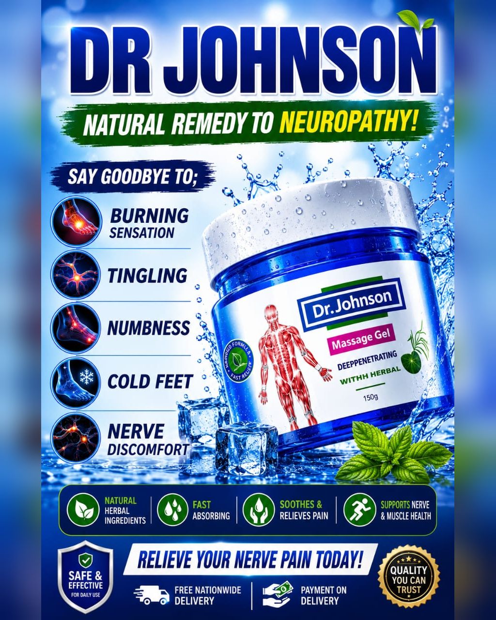 Philkreationz Hub Facebook ad: Cold Feet, Tingling, Numbness? Try Dr. Johnson Cream