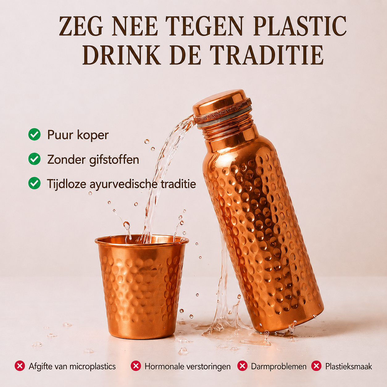 Alma Weiss Facebook ad: -50% AANBIEDING op mijn Alma Pure koperen fles