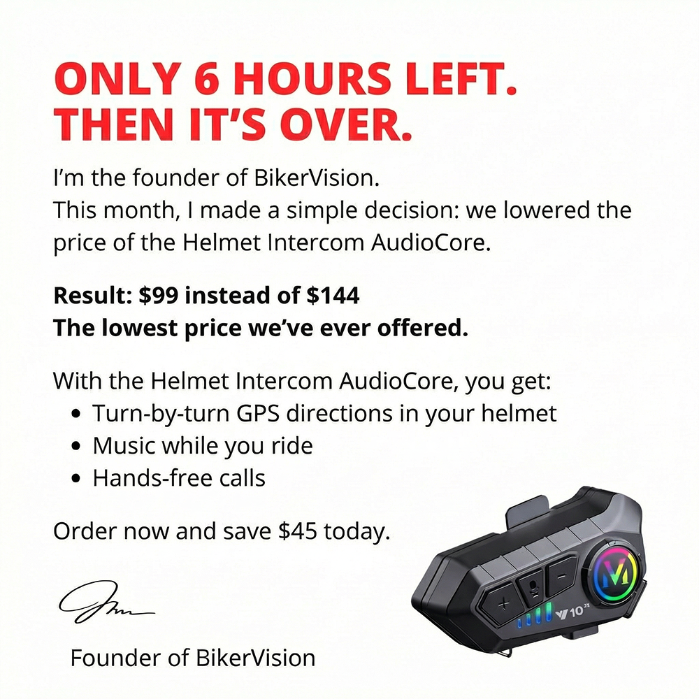 BikerVision Facebook ad