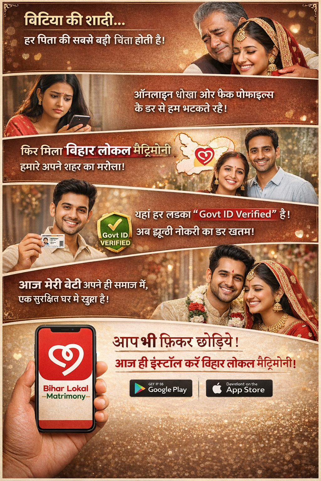 Bihar Lokal Matrimony Facebook ad: अब बेटी की शादी की चिंता छोड़िए | आज ही इंस्टॉल करें