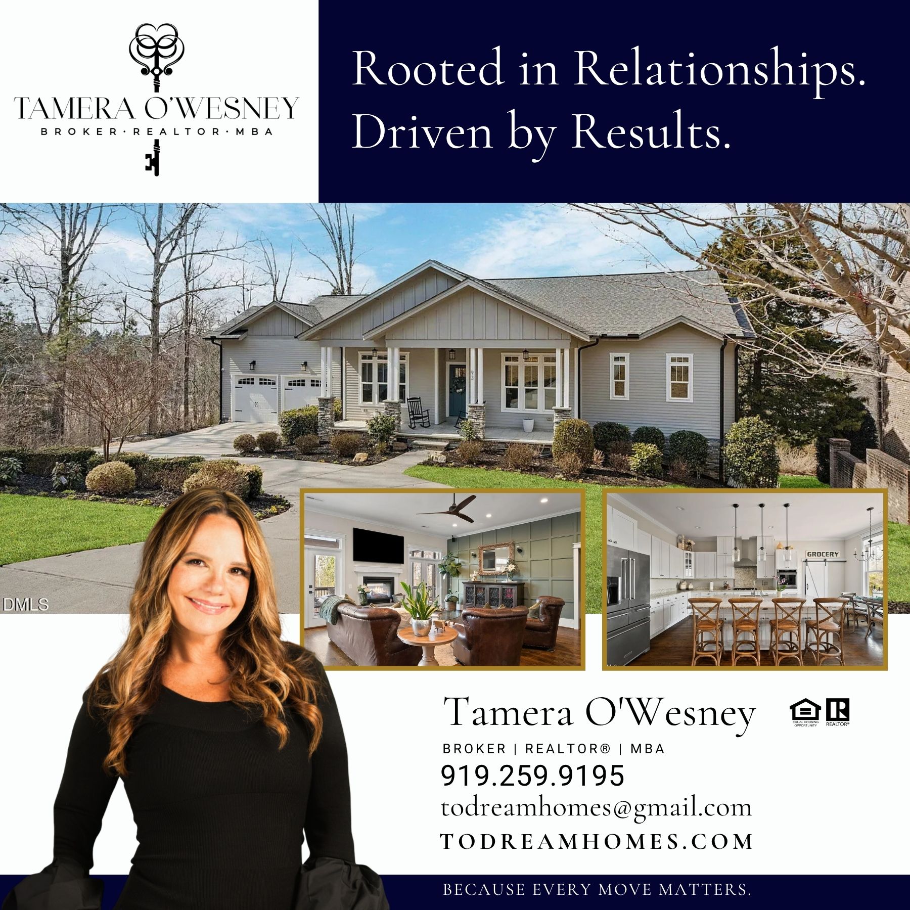 Tamera O'Wesney at Carolina One Realty Facebook ad