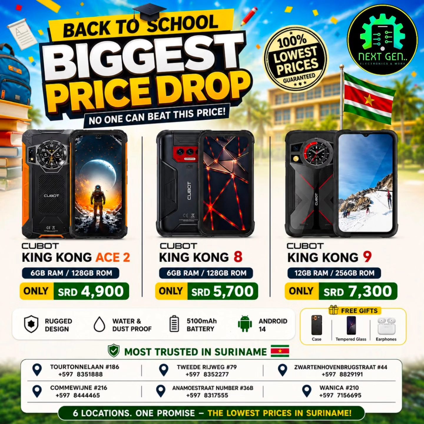 Next Gen Electronics N.V Facebook ad: BACK TO SCHOOL BIGGEST PRICE DROP!