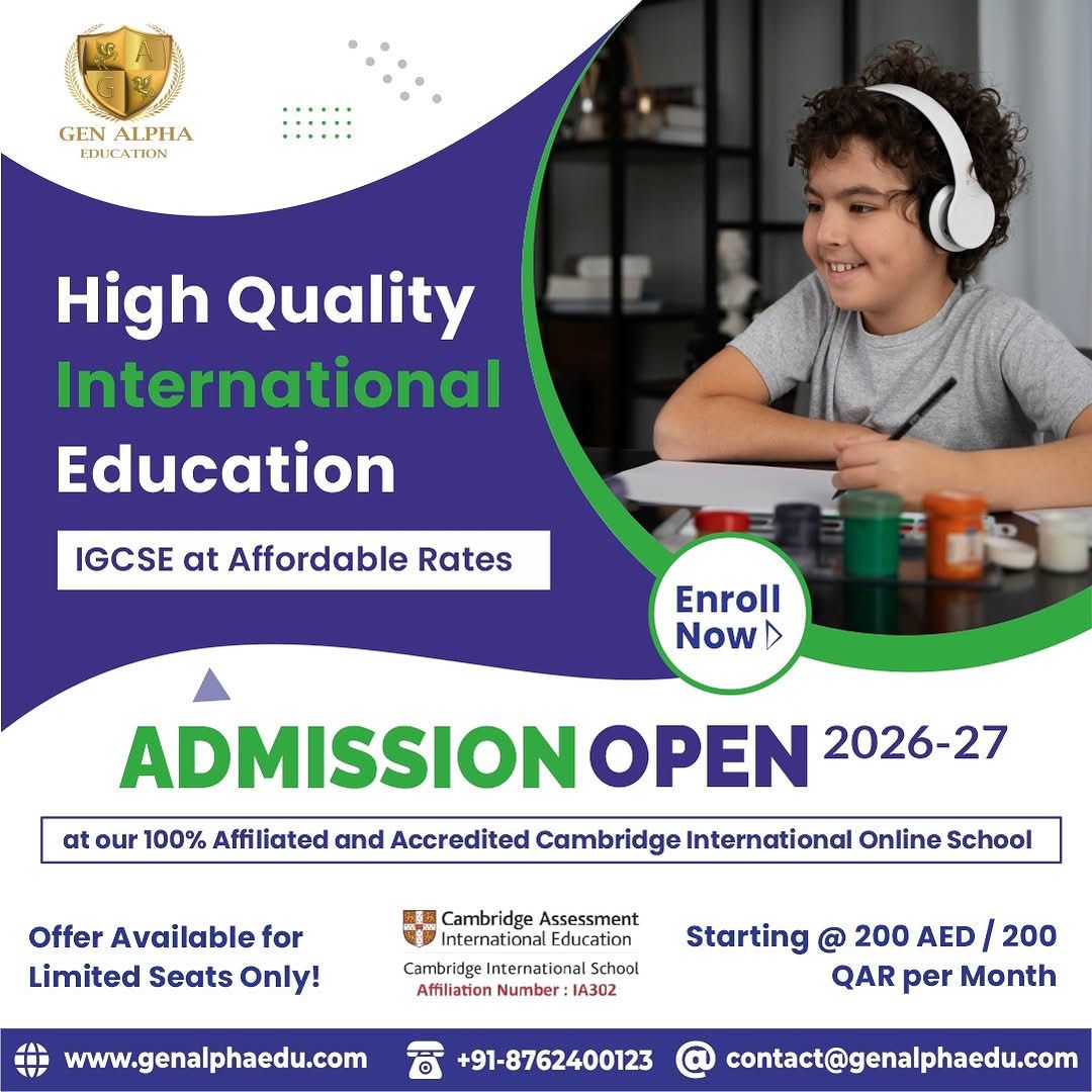 Gen Alpha Education Facebook ad: Experience the Best Quality Cambridge International…