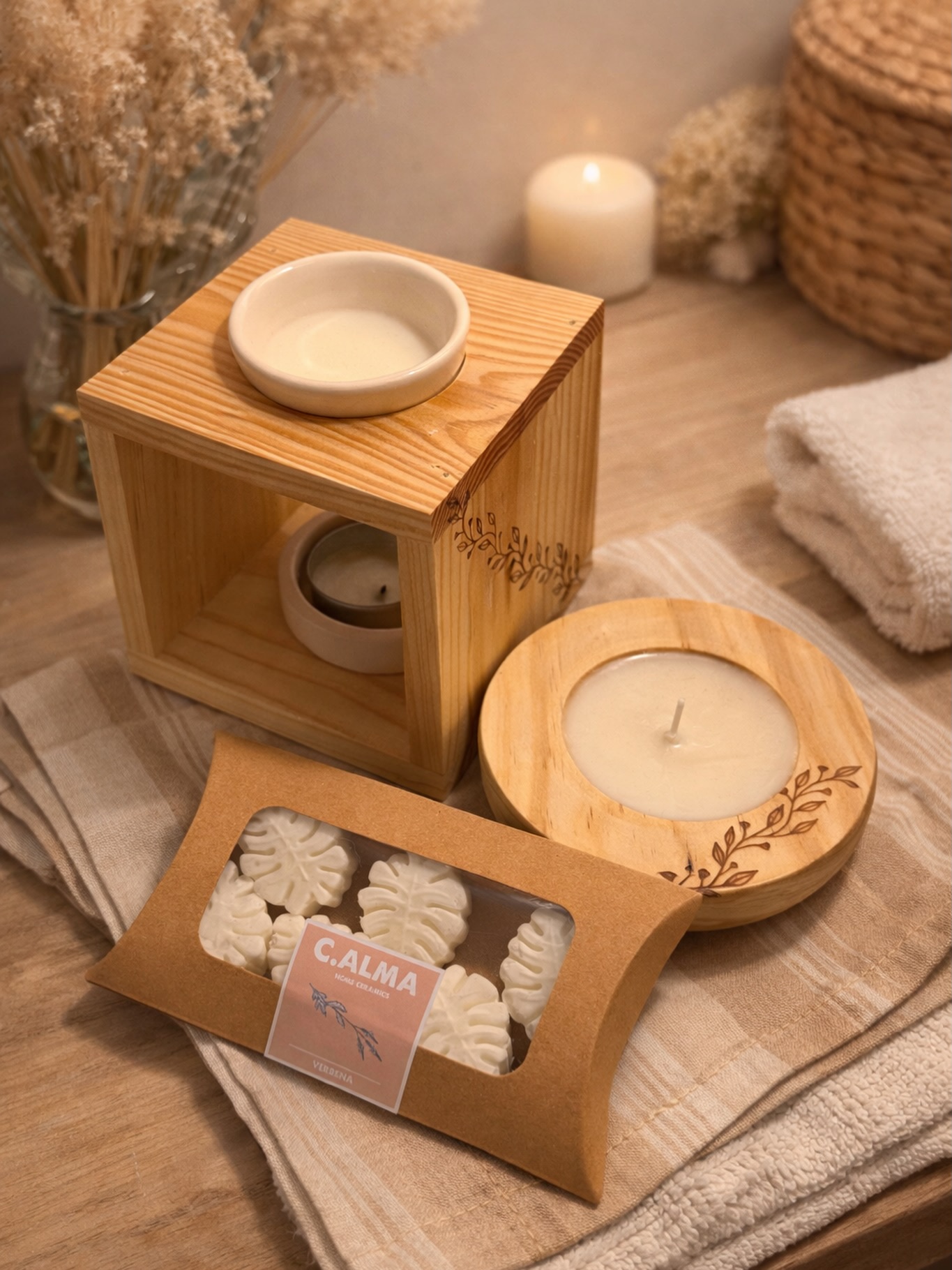 C.ALMA - Home Ceramics Facebook ad: Coffret Hera - Mini Vela, Queimador e Wax Melts (em…