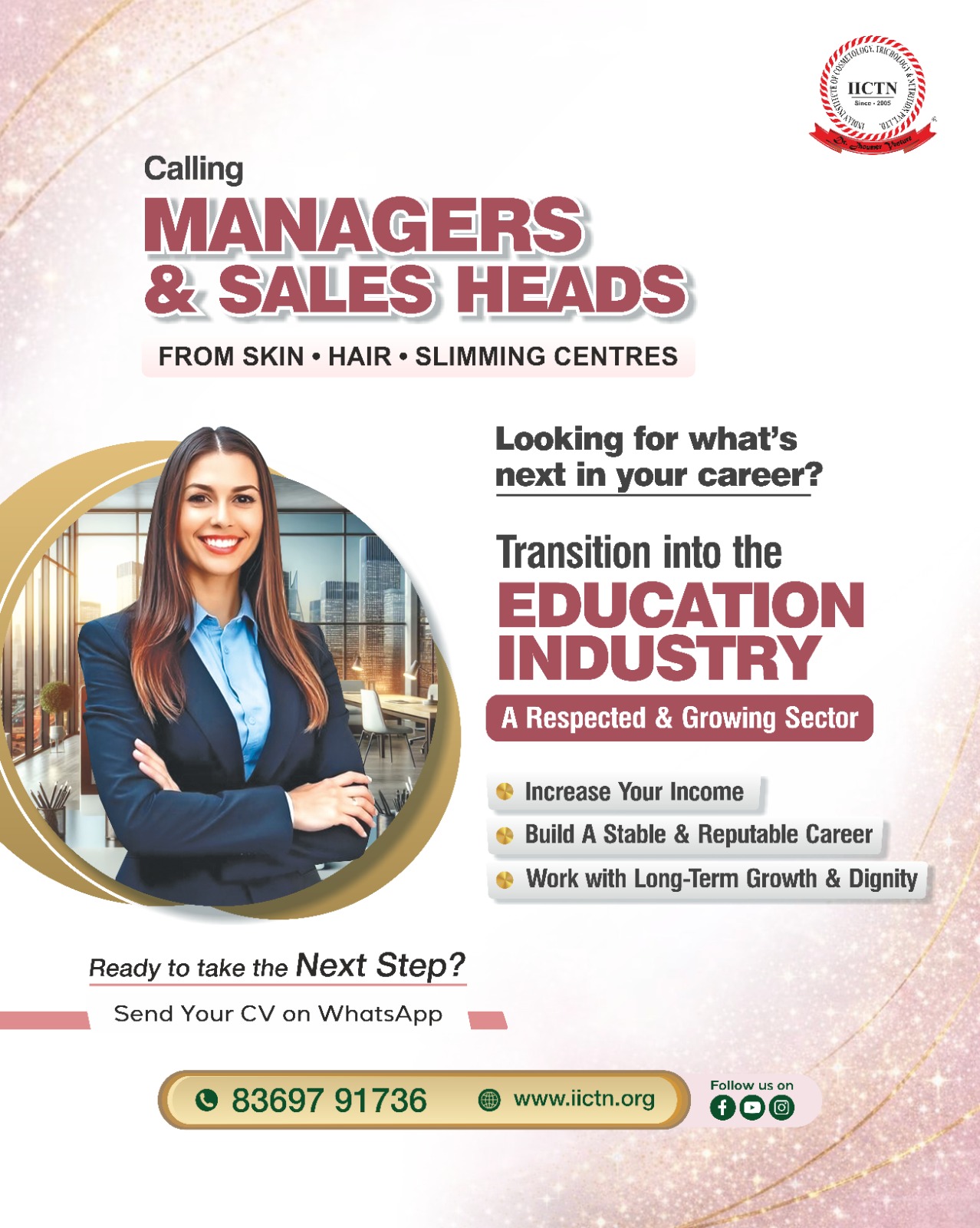 Dr Jhoumer's IICTN Facebook ad: Managers & Sales Heads Ready for a better…