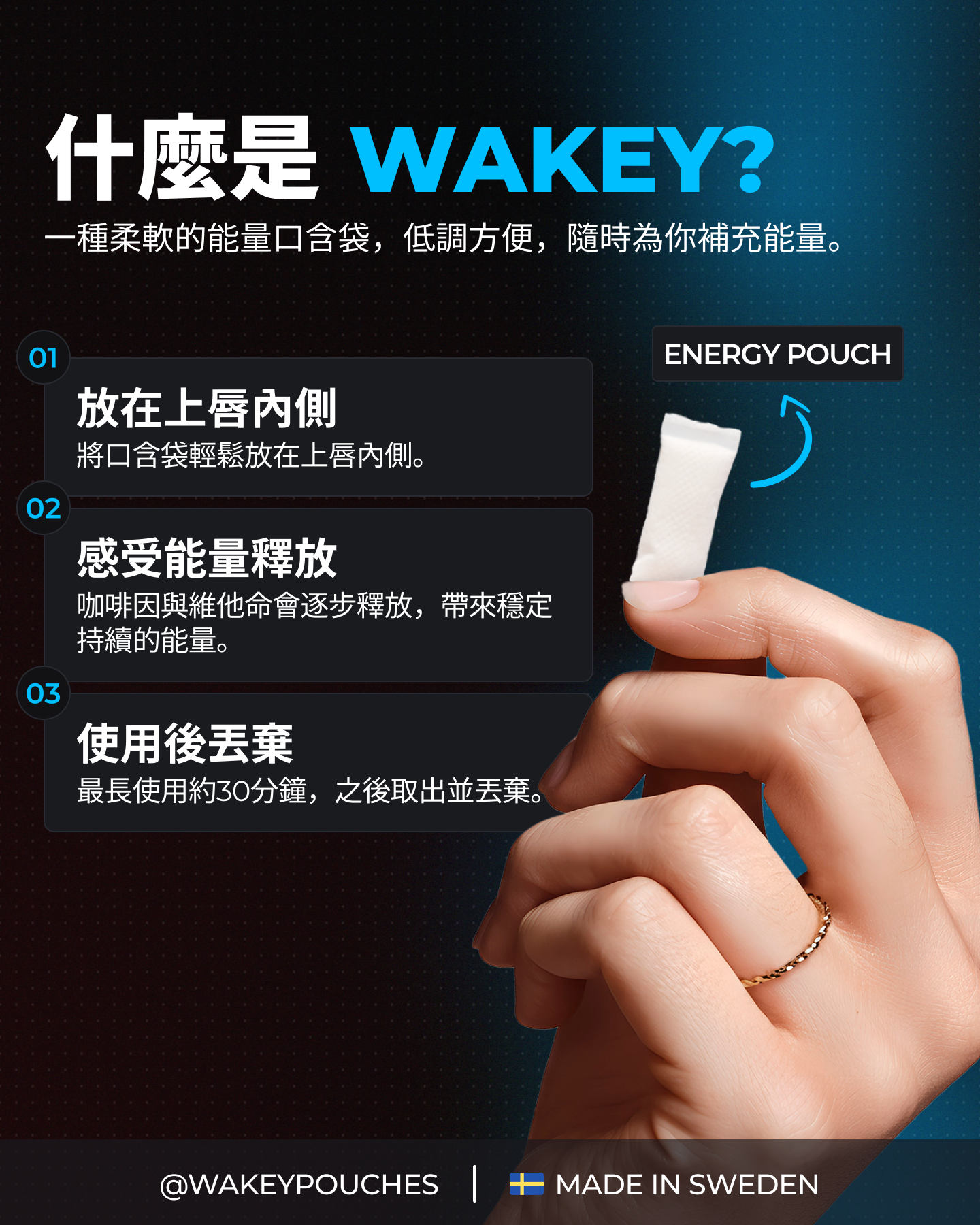 Wakey Energy Pouches Facebook ad