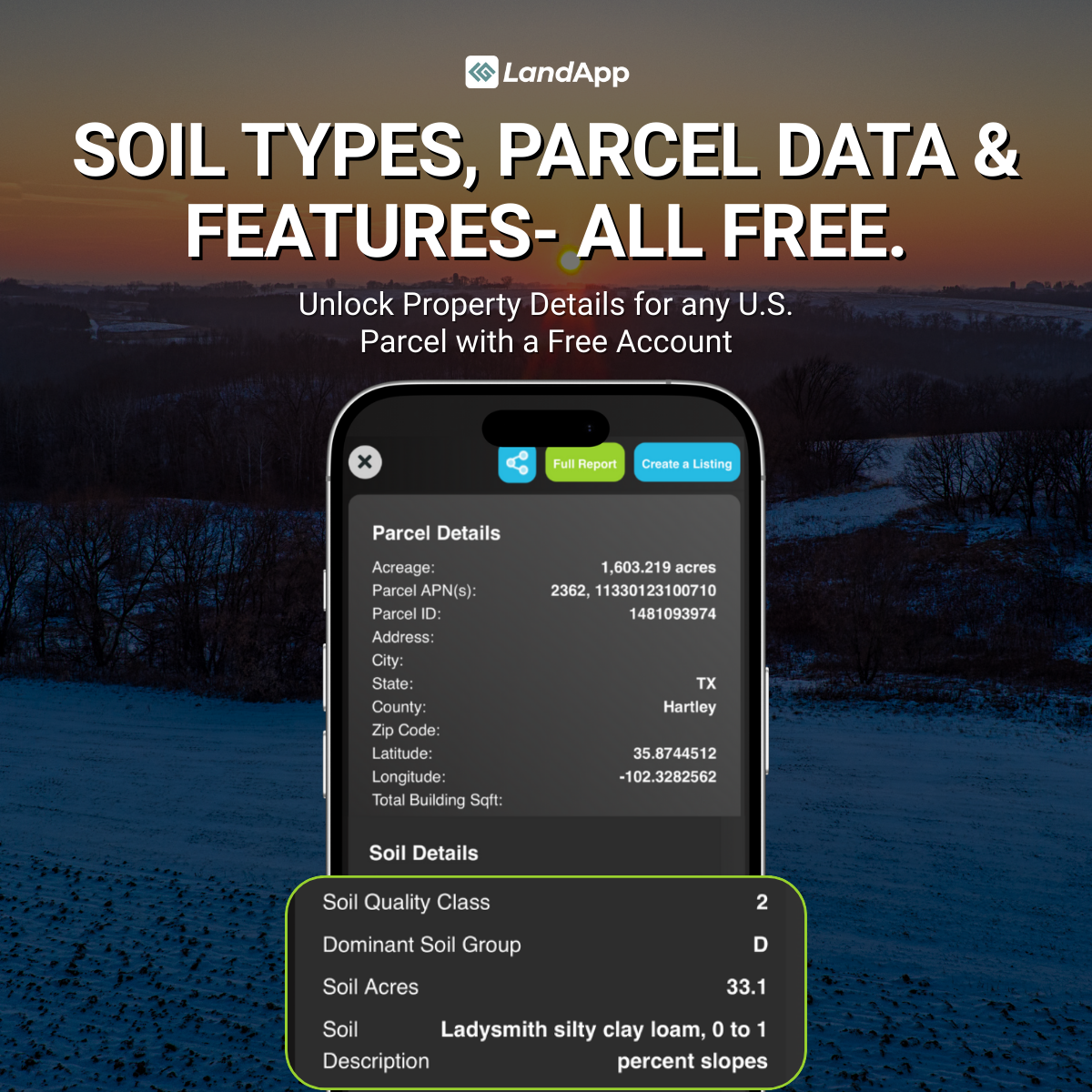 LandApp Facebook ad from Jan 2, 2026